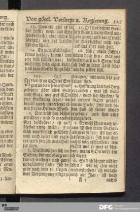 Von göttlicher Vorsorge und Regierung.