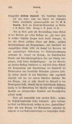 668-669 [Rezension] Gumlich, G. A., Kurzgefaßte christliche Symbolik