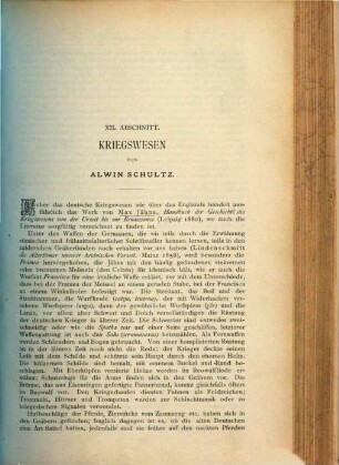 [Germanisches] Kriegswesen