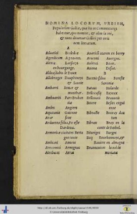 Nomina locorum, urbium, populorum Galliae ...