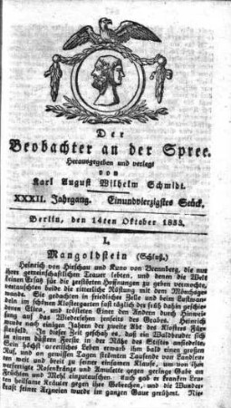 41. Stueck, 14. Oktober 1833