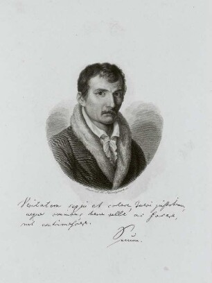 Johann Gottfried Seume : Johann Gottfried Seume. Stich; 8,5 x 7,5 cm. um 1798