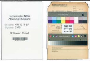 Entnazifizierung Rudolf Schlueter , geb. 00.00.0000 ()