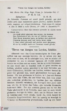 ‘Tleven van Aertgen van Leyden, Schilder