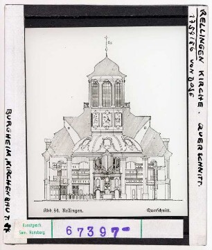 Rellingen: Kirche. Architekt: Cai Dose, Querschnitt