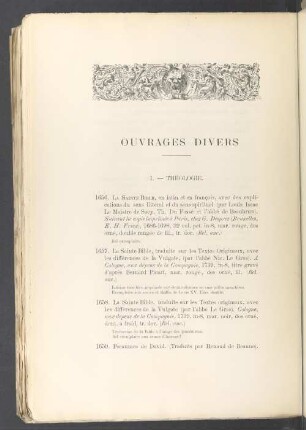 Ouvrages divers