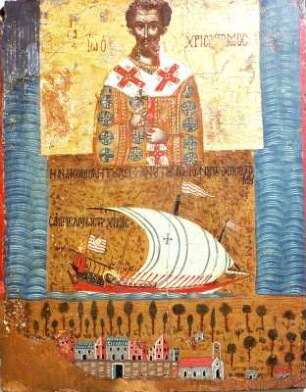 Athen. Byzantinisches Museum. Ikone des Agios Chrysostomos
