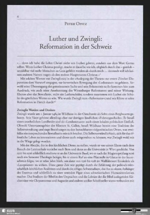 Luther und Zwingli: Reformation in der Schweiz