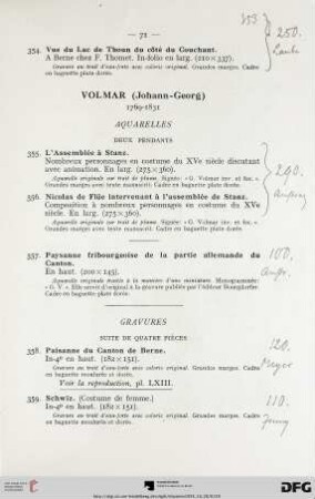 Volmar (Johann-Georg) 1769-1831 (Nr. 355-363)