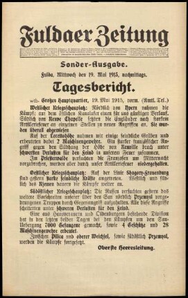Ausgabe vom Mittwoch, den 19. Mai 1915.