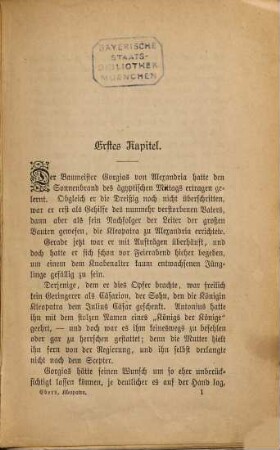Kleopatra : Historischer Roman von Georg Ebers