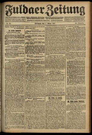 Ausgabe vom Mittwoch, den 07. März 1917.