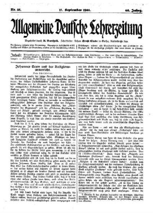 Johannes Tews und der Religionsunterricht