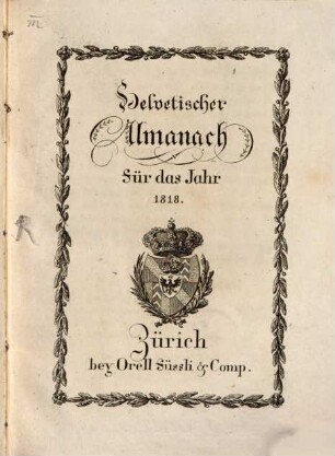 Helvetischer Almanach. 1818