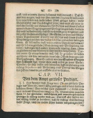 Cap. VII. Von dem Ampt gottloser Prediger