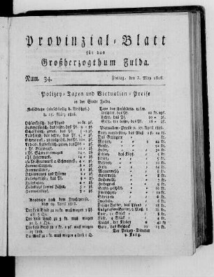 Num. 34., Ausgabe vom 3. Mai 1816