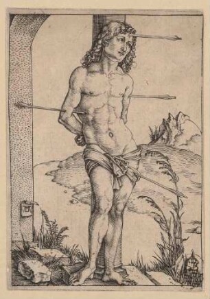 Der heilige Sebastian an der Säule