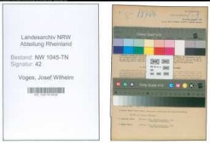 Entnazifizierung Josef Wilhelm Voges , geb. 03.09.1897 (Verkehrsaufseher)