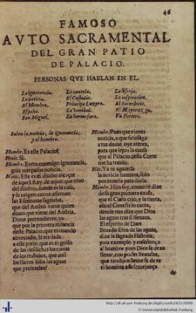 Auto Sacramental, el gran patio de Palacio.