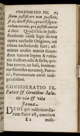 Consideratio IX. Patuit & Gentibus Salutis via & vitæ Janua.