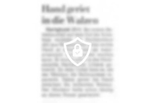 Hand geriet in die Walzen