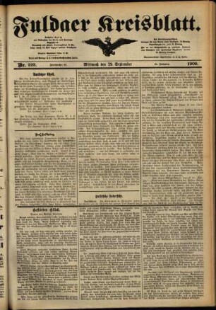 Ausgabe vom Mittwoch, den 29. September 1909.