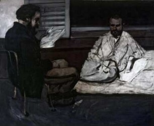 Paul Alexis liest Émile Zola ein Manuskript vor / La lecture de Paul Alexis chez Zola