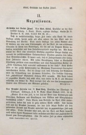 81 [Rezension] Kittel, Rudolf, Palästina in der Urzeit. Das Werden des Volkes. Quellenkunde und Geschichte der Zeit bis zum Tode Josuas