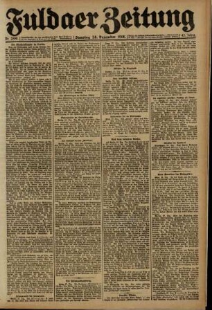 Erste Ausgabe vom Samstag, den 28. Dezember 1918.