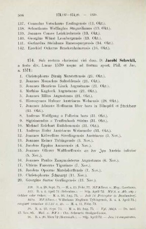 508-513, Matrikel 174, 1-78 (1570/71) und 175, 1-53 (1571)