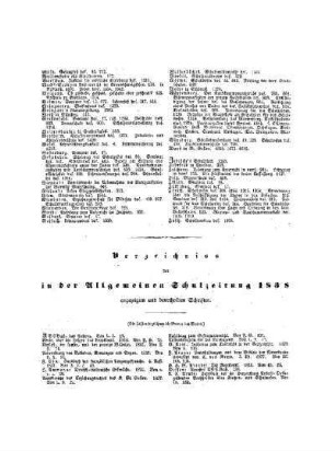 Verzeichnis der in der Allgemeinen Schulzeitung 1838 angezeigten und beurtheilten Schriften