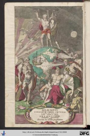 Titelblatt für J. B. Homann: Atlas Novus Terrarum Orbis Imperia Regna et Status … (1768).