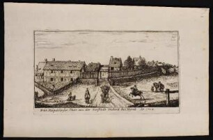 Das Mögeldorfer Thor an der Vorstadt Wehrd bej Nürnb. Ao. 1708. - Nürnberg-Wöhrd, Stadttor