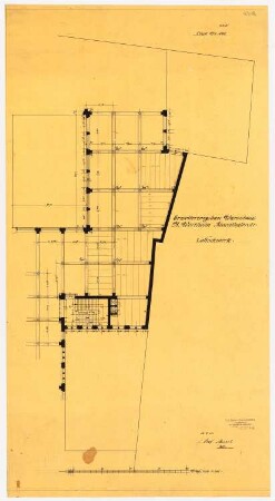 Warenhaus Wertheim, Rosenthaler Straße/Sophienstraße, Berlin 3. Bauabschnitt: Grundriss 1.OG, 1:100