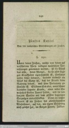 Fünftes Kapitel. Von den natürlichen Verrichtungen als Zeichen