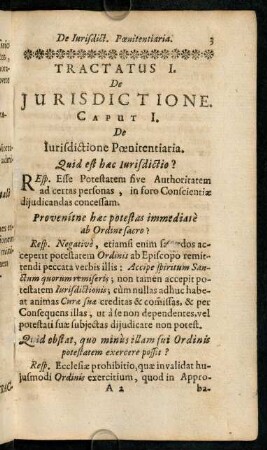 3-13, Caput I. De Iurisdictione Poenitentiaria. - Caput II. De Approbatione.