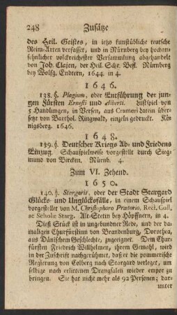 Zum VI. Zehend.