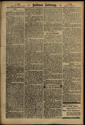 Zweite Ausgabe vom Samstag, den 16. November 1912.