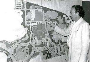 Hansjakob, Gottfried; Augsburg - Kriegshaber, Stenglinstr. 2; Klinikum Augsburg, Gestaltung Außenanlagen, Erholungspark - Gottfried Hansjakob vor Entwurfsplan