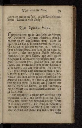 Von Spiritu Vini.