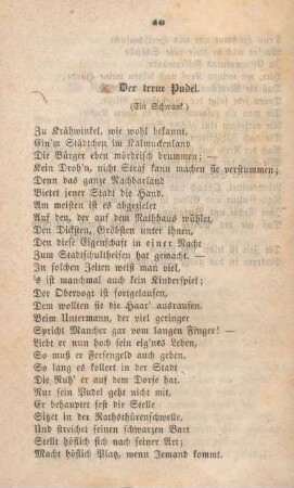 Der treue Pudel.