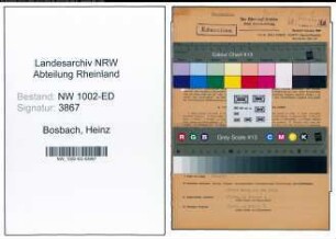 Entnazifizierung Heinz Bosbach, geb. 26.07.1913 (Verwaltungsangestellter)
