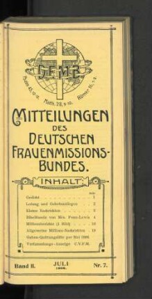 Band II. Juli 1908. Nr. 7.