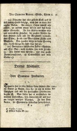 Dritter Abschnitt. Von Spaniens Producten.