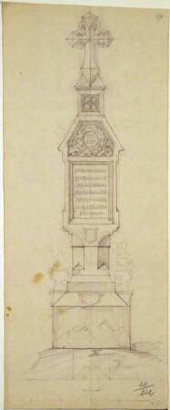 Entwurfszeichnung für ein Grabmonument