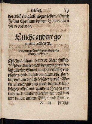 Etliche andere gemeine Collecten.