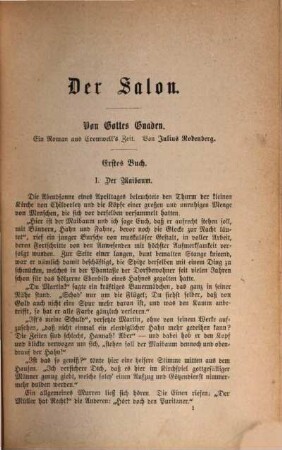 Der Salon für Literatur, Kunst und Gesellschaft. 1. [1867/68]