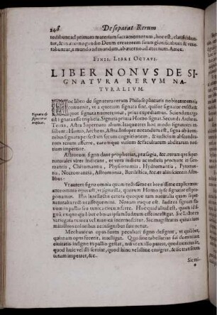 Liber Nonus De Signatura Rerum Naturalium