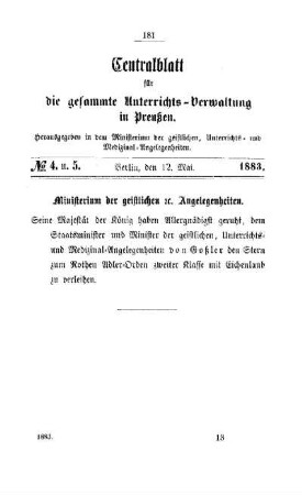 Ministerium der geistlichen, etc. Angelegenheiten