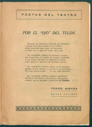 Por el "ojo" del telón